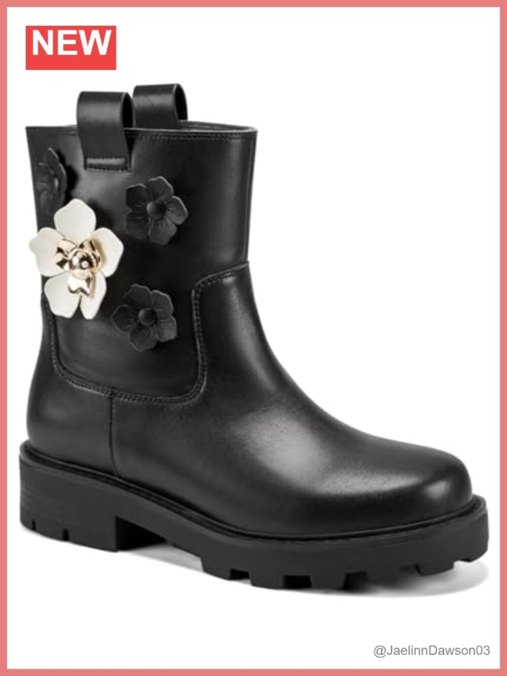 Karl Lagerfeld Medina Sleek Ankle Boots Women Pull-On Block Heel Bootie Rubber